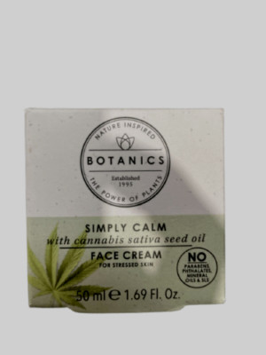 Botanics Simply Calm w/ Canna Sativa Seed Oil Hydrating FaceCream, 1.69