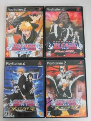 PS2 Bleach Blade Battlers 1st & 2nd & Tamashii & Yabou 4 game set Japan