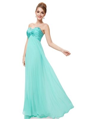 Ever Pretty strapless ruched evening/bridesmaid dress crystal rhinestones,10-14