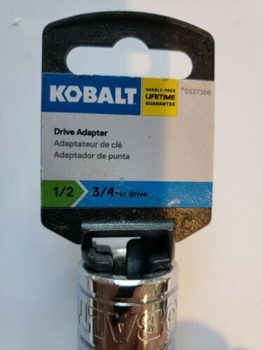 Kobalt Brand ½” -¾” Drive Adapter 337366 NEW / SEALED ONE (1) !! LAST ONE