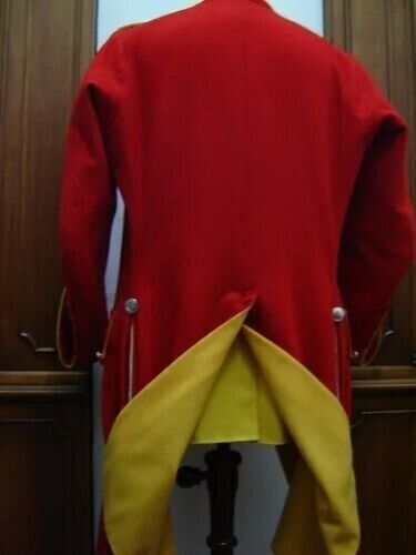 Pre-owned 100% British 1745th Clare's Regiment Coat Irish Authentic Tunic Red Wool Men Coat