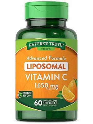  Liposomal Vitamin C | 1650mg | 60 Softgels | Non-GMO & Gluten Free Supplement 