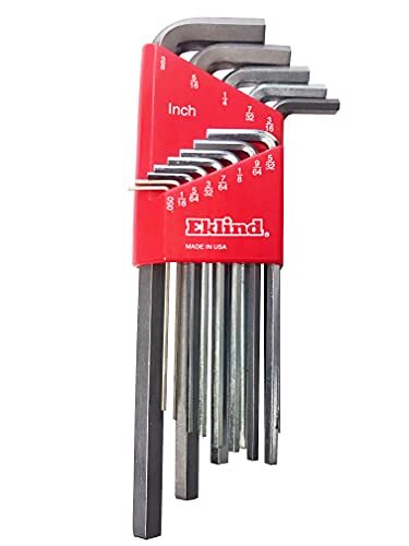 E llen Eklind 11213 Bright-Hex-L Key Allen Wrench - 13pc set SAE Inch