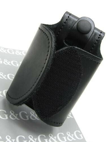 Gould & Goodrich B598 Black Leather Silent Key Holder w/ Wrap Around Closure