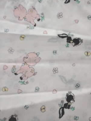 precious moments pig skunk fun fabric kids piece length 30 x 9.5  inches