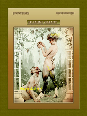 LE FAUNE GALANT vintage La Vie Parisienne  Centaur Satyr 8x10 Art print