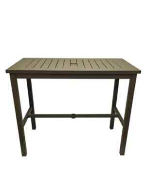 Grosfillex US931599 Sigma Fusion Bronze 51'' x 28'' Bar Height Dinner Table