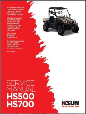 Hisun HS500 HS700 Service, Owners & Parts CD Coleman Bennche MSU Qlink Cub Cadet