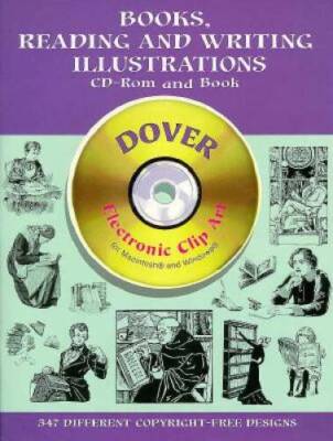 Books, Reading and Writing Illustrations CD-ROM and Book (Dover Elec - VERY GOOD