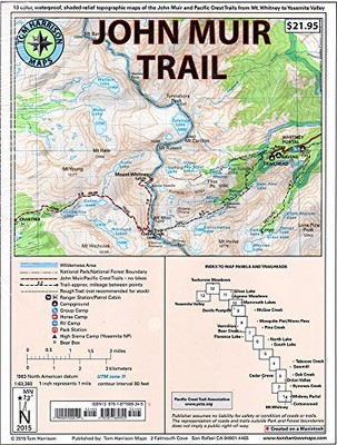 JOHN MUIR TRAIL MAP-PACK: SHADED RELIEF TOPO MAPS (TOM By Tom Harrison BRAND NEW