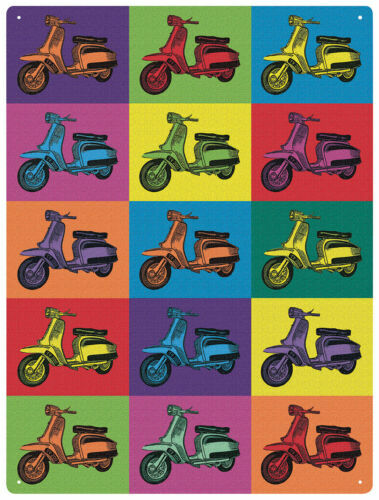 Plaque Métal Décorative Vespa - 10x14 Cm - Style Vintage - Carte Postale En Tôle - Marque Nostalgic-Art - Neuf