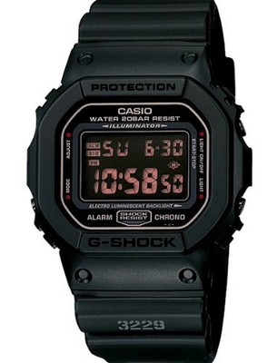 Old Casio Watch G-Shock DW5600MS-1 Terminator Matte Black Red Eye Japan New Rare