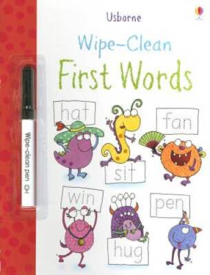 Wipe-Clean First Words (Usborne Wipe-Clean Books) - Paperback - ACCEPTABLE