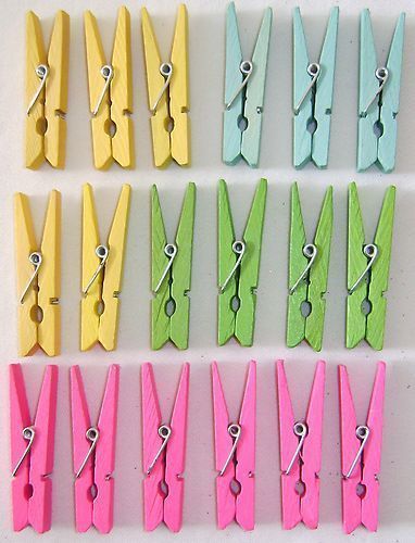 Bastel-Wäscheklammern in Gelb