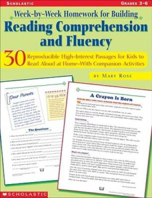 Week-by-Week Homework for Building Reading Comprehension and Fluency, Gra - GOOD