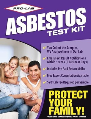 PRO-LAB Asbestos Test Kit - 2 Samples Emailed results within 3 to 5 Business ...