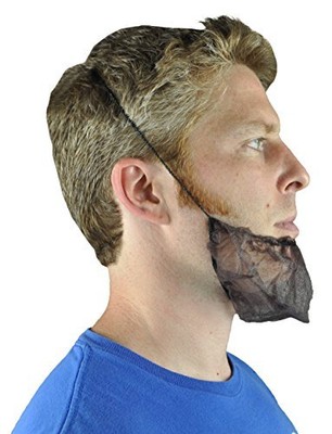 Disposable Beard Nets Spun-bonded Polypropylene 100, Brown