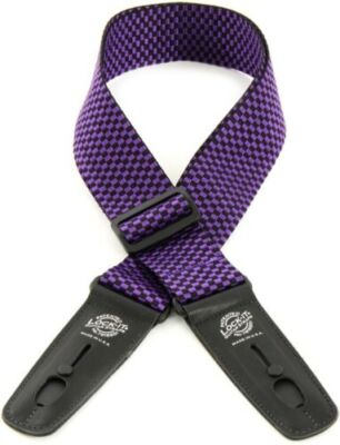 With Locking Leather Ends, Purple Checker