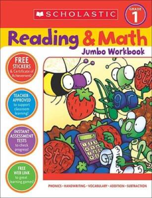 Reading & Math Jumbo Workbook: Grade 1 - Paperback By Cooper, Terry - VERY GOOD