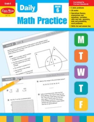 Daily Math Practice Grade 6 - Paperback By Wes Tuttle - ACCEPTABLE
