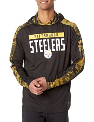 Мужская легкая толстовка с капюшоном Zubaz NFL Pittsburgh Steelers с камуфляжными вставками