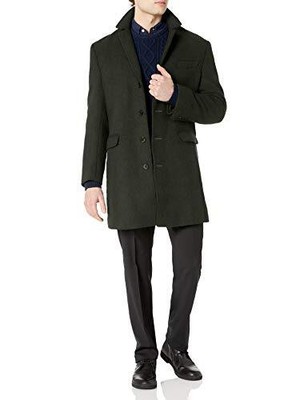 

Мужская приталенная куртка из смесовой шерсти Calvin Klein, оливковый однотонный Melton, Olive solid melton