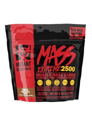 Mutant Mass Extreme Gainer Whey Protein Powder Build Muscle Size TripleChocolate
