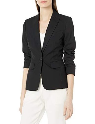

Женская моющаяся костюмная куртка на одной пуговице Jones New York, черная, Черный