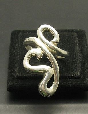 Stylish Long Sterling Silver Ring Solid 925 Handmade Perfect Quality Empress