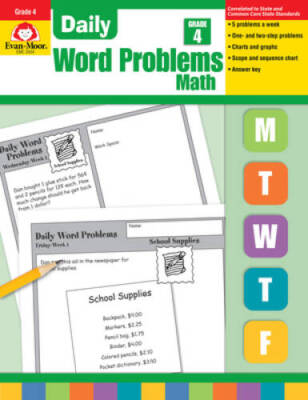 Daily Word Problems, Grade 4 - Paperback By Evan Moor - GOOD
