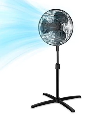 Fan Portable 16 Inch Pedestal Fan| 3-Speed| 90° Oscillation| Adjustable Heigh...