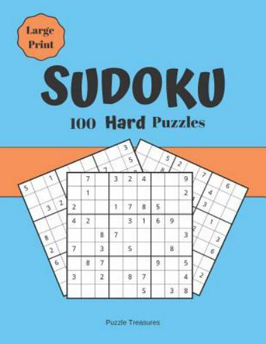 Sudoku 100 Hard Large Print Puzzles : Advanced Challenging Brain Games ...