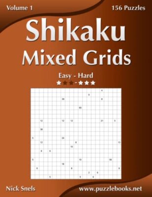 Shikaku Mixed Grids - Easy to Hard - Volume 1 - 156 Puzzles 9781502892782 New-,