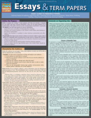 Essays & Term Papers (Quick Study Academic) - Misc. Supplies - GOOD