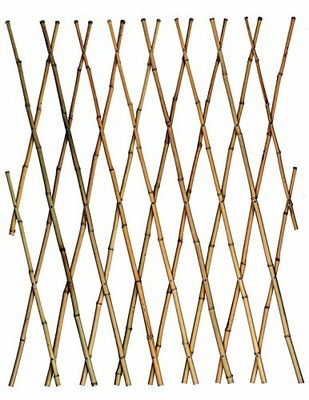 BAMBOO POLES TRELLIS 36 in. Expandable Plant Support Rust Decorative Purposes US