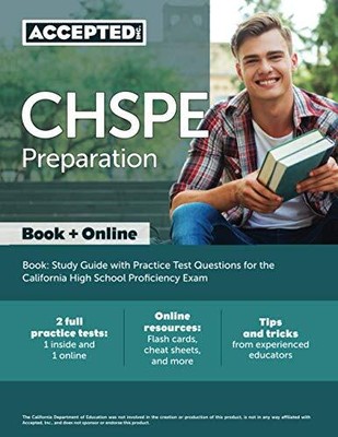 CHSPE PREPARATION BOOK: STUDY GUIDE WITH PRACTICE TEST By Jonathan Cox BRAND NEW