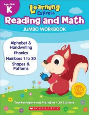 Learning Express Reading and Math Jumbo Workbook Kindergarten - Paperback - GOOD