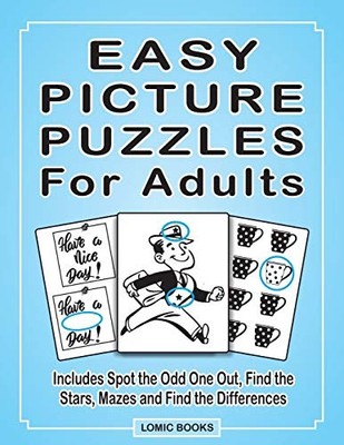 Easy Picture Puzzles For Adults: Inclu..., Kinnest, Joy