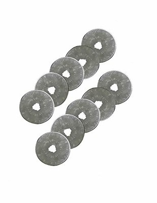 10 Blades 45mm Replacement Rotary Cutter Blades Straight for OLFA, FISKARS,