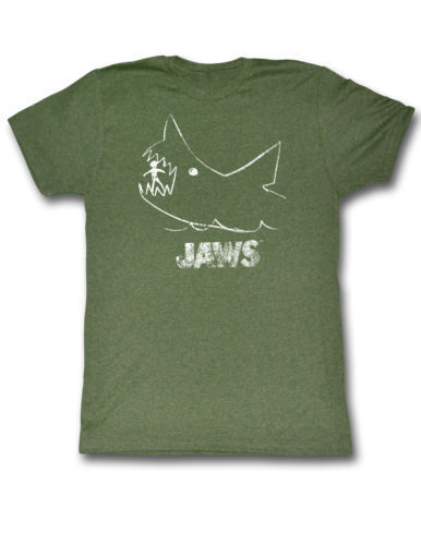 Vintage JAWS T-Shirt Yellow Mayo Spruce Single Stitch Iron Vintage JAWS T-Shirt Yellow Mayo Spruce Single Stitch Iron