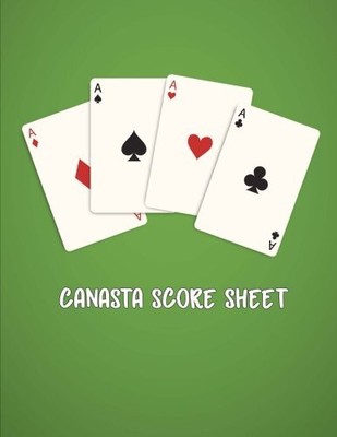 CANASTA SCORE SHEET: CANASTA GAME RECORD KEEPER BOOK CARD, By Narika Publishing