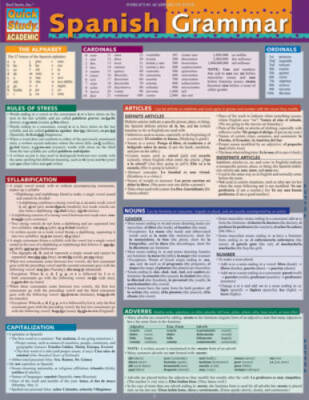 Spanish Grammar (Quick Study: Academic) - Cards By BarCharts, Inc. - GOOD
