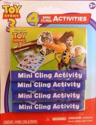 Disney Pixar Toy Story 3  Four Mini Cling Activity Party Favors 
