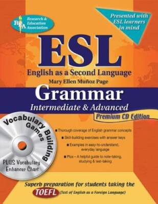 ESL Intermediate/Advanced Grammar w/Vocab Builder w/CD-ROM (English as a  - GOOD