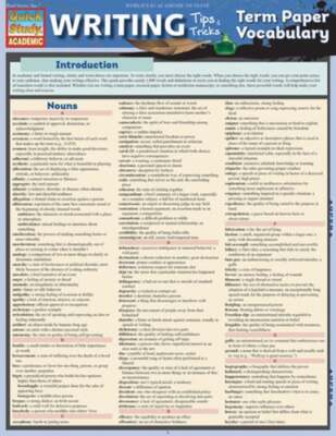 Writing Tips: Term Paper Vocabulary by Jennifer Zaczek: New