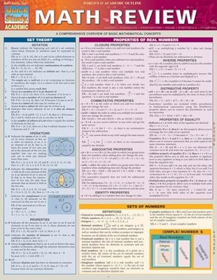 Math Review: a QuickStudy Laminated Reference Guide (Quick Study: Academic)