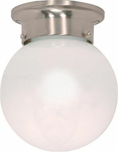 Nuvo 60-245 - 6" Ball Ceiling Light in Brushed Nickel Finish with White Glass
