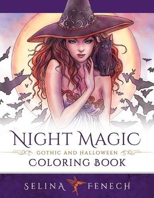 Selina Fenech Night Magic - Gothic and Halloween Coloring Book (Paperback)