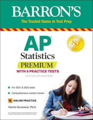 AP Statistics Premium: With 9 Practice Tests (Barron's Test Prep) - GOOD