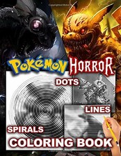 Pokemon Horror Dots Lines Spirals Coloring Book: Paperback ...
